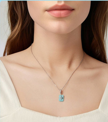 Original Turquoise Star Amazonite Pendant Stars - Mystara.shop