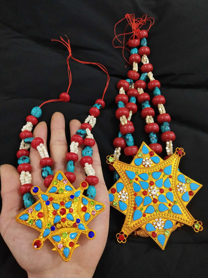 Qiaosheng Tibetan New Tibetan Ethnic Style Gold - plated Necklace - Mystara.shop