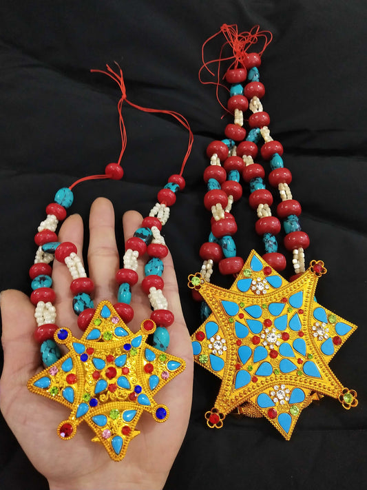 Qiaosheng Tibetan New Tibetan Ethnic Style Gold - plated Necklace - Mystara.shop