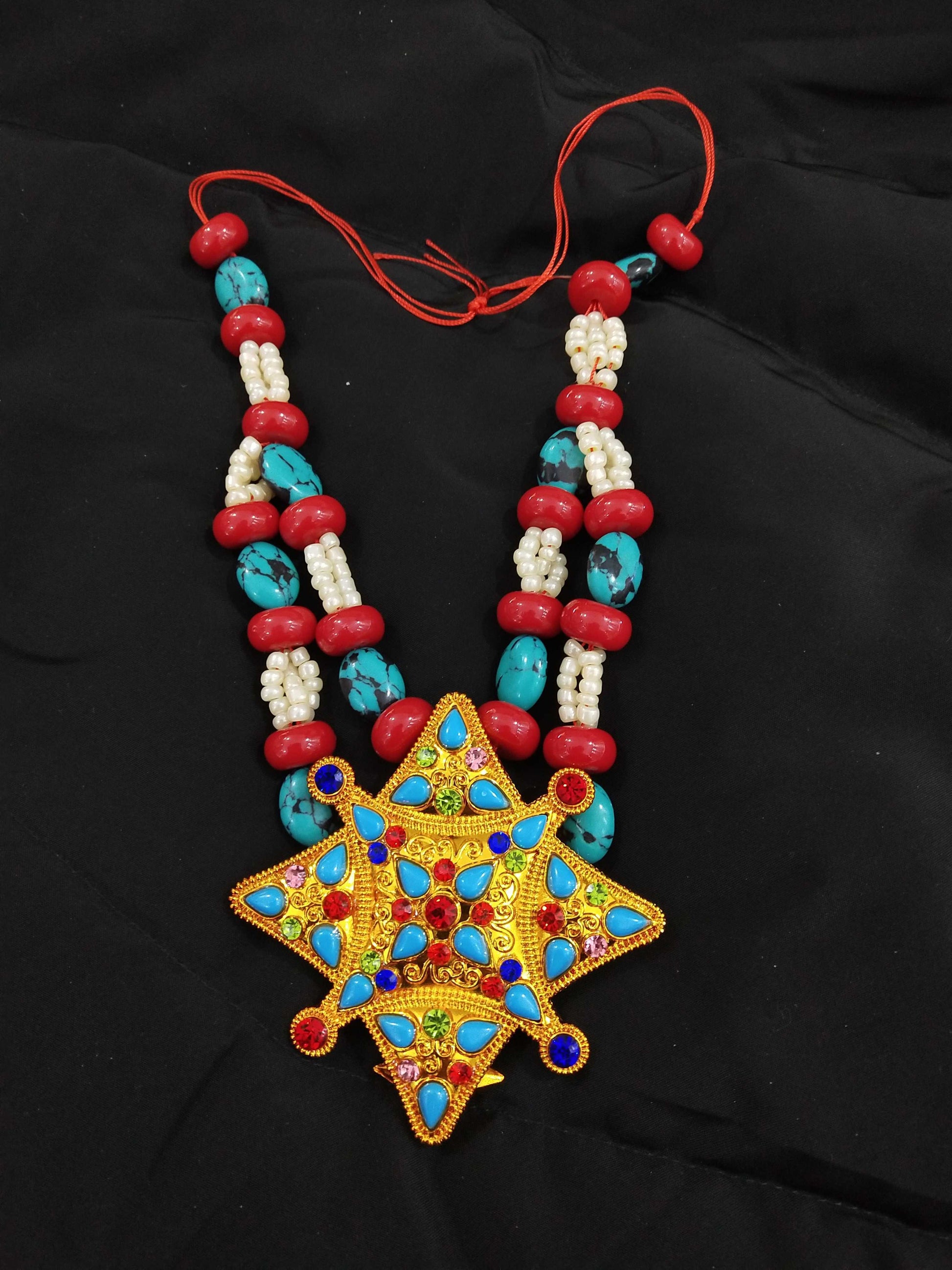 Qiaosheng Tibetan New Tibetan Ethnic Style Gold - plated Necklace - Mystara.shop