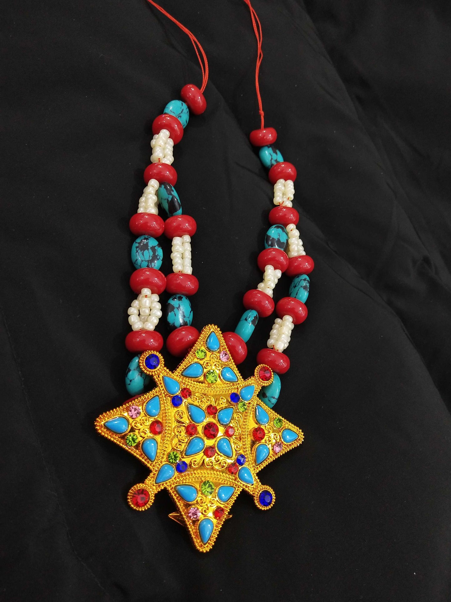 Qiaosheng Tibetan New Tibetan Ethnic Style Gold - plated Necklace - Mystara.shop