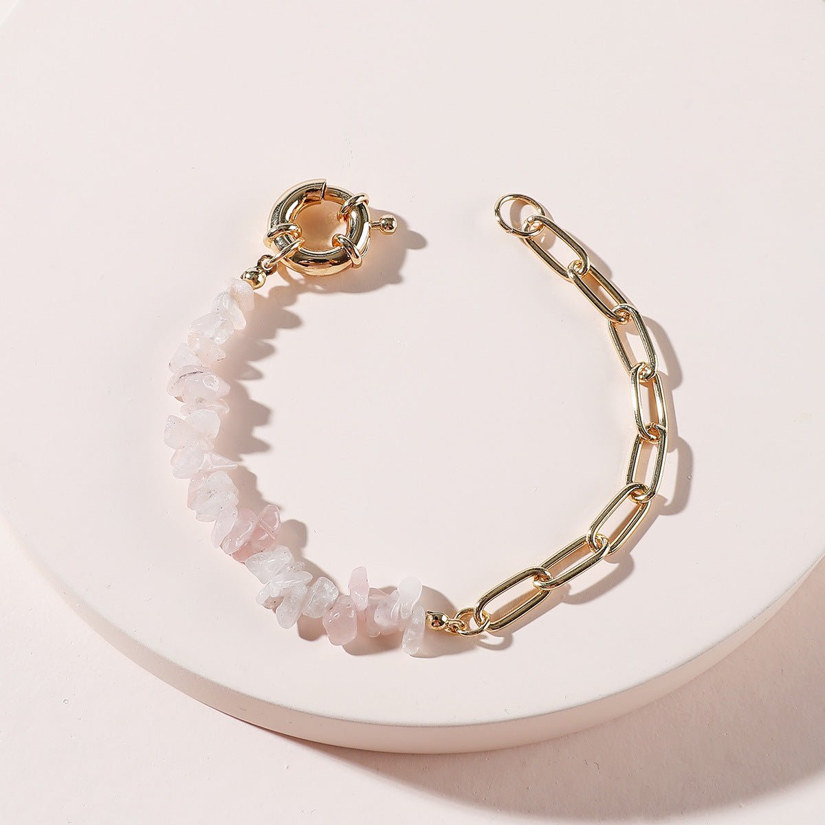Qingdao Daiwei Jewelry Rough Stone Crystal Amethyst Stone Chain Bracelet - Mystara.shop