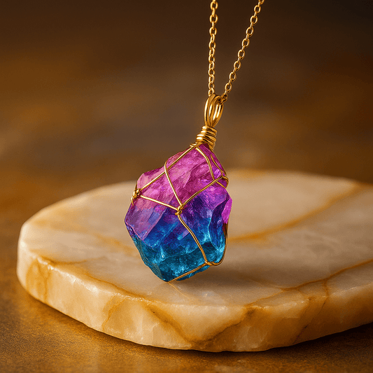 Rainbow Quartz Crystal Necklace - Mystara.shop
