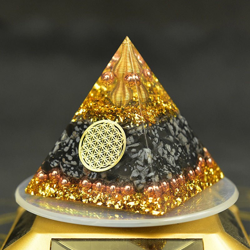 Reiki Orgonite Energy Orgon Pyramid Gathering Fortune Helping Soothe the soul Chakra Resin Decorative Craft Jewelry Cube - Mystara.shop