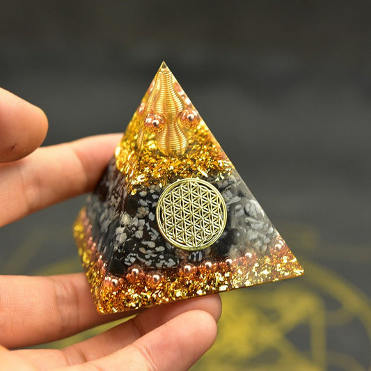 Reiki Orgonite Energy Orgon Pyramid Gathering Fortune Helping Soothe the soul Chakra Resin Decorative Craft Jewelry Cube - Mystara.shop