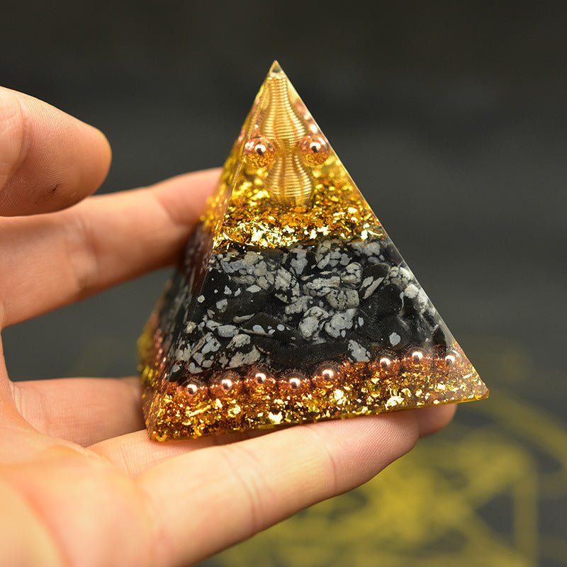 Reiki Orgonite Energy Orgon Pyramid Gathering Fortune Helping Soothe the soul Chakra Resin Decorative Craft Jewelry Cube - Mystara.shop