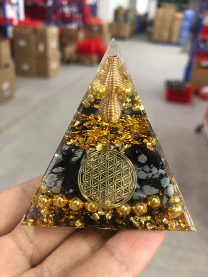 Reiki Orgonite Energy Orgon Pyramid Gathering Fortune Helping Soothe the soul Chakra Resin Decorative Craft Jewelry Cube - Mystara.shop