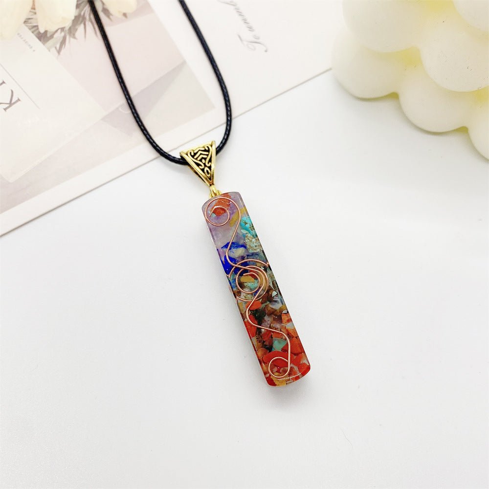 Retro Reiki Healing Energy Crystal Pendant Natural Stone For Yoga Meditation Spiritual 7 Chakra Jewelry Necklace Amulet - Mystara.shop