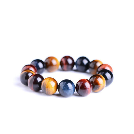 Tiger Eye Bracelet Natural Crystal Stone Buddha Bead Bracelet - Mystara.shop