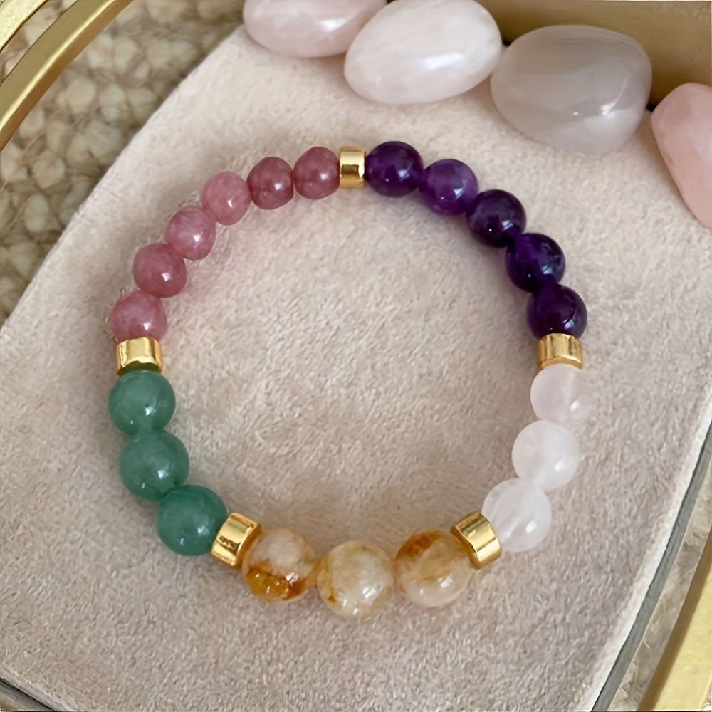 Universal Natural Stone Bracelet Citrine Dongling Stone Malachite Bracelet - Mystara.shop
