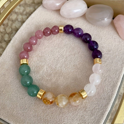 Universal Natural Stone Bracelet Citrine Dongling Stone Malachite Bracelet - Mystara.shop