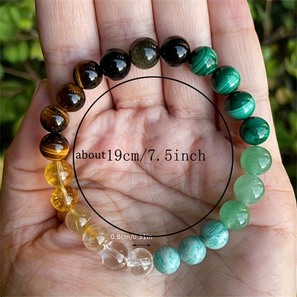 Universal Natural Stone Bracelet Citrine Dongling Stone Malachite Bracelet - Mystara.shop