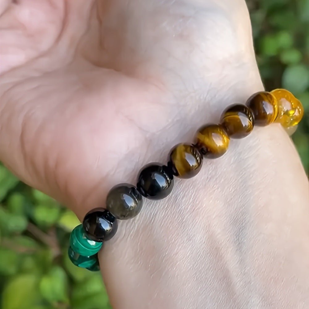 Universal Natural Stone Bracelet Citrine Dongling Stone Malachite Bracelet - Mystara.shop